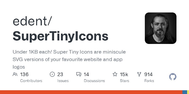 GitHub - edent/SuperTinyIcons: Under 1KB each! Super Tiny Icons are miniscule SVG versions of your favourite website and app logos
