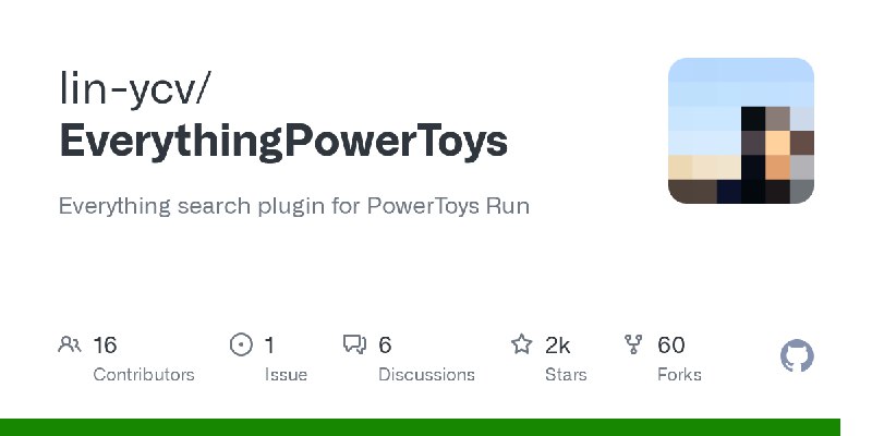 GitHub - lin-ycv/EverythingPowerToys: Everything search plugin for PowerToys Run