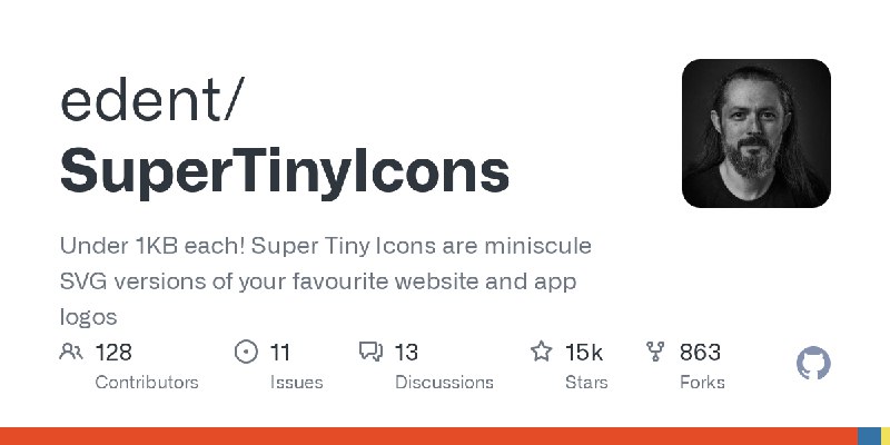 GitHub - edent/SuperTinyIcons: Under 1KB each! Super Tiny Icons are miniscule SVG versions of your favourite website and app logos