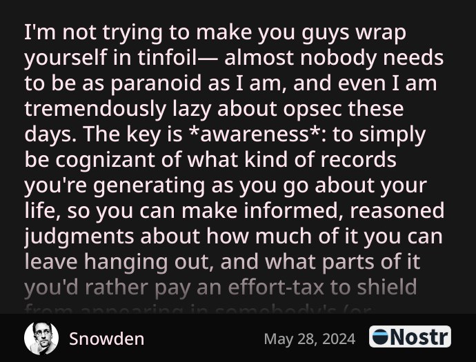 Short Text Note by Snowden (reply)