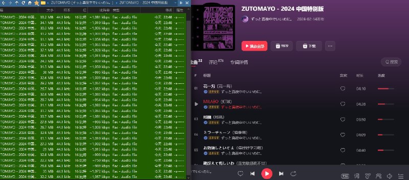 #吐槽网易云, 这张专辑全网发行都只有 CD 质量, 你自己下的最高档也是 CD 质量, 那你的 