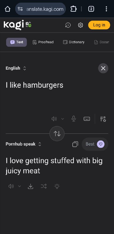 #吐槽Kagi Translate can use any social-styled language (only english)⚡