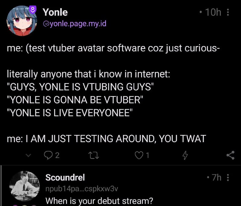 Short Text Note by Yonle