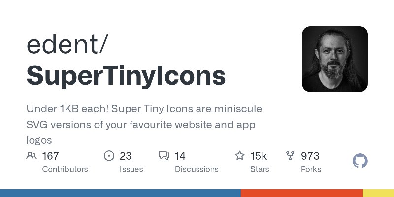 GitHub - edent/SuperTinyIcons: Under 1KB each! Super Tiny Icons are miniscule SVG versions of your favourite website and app logos