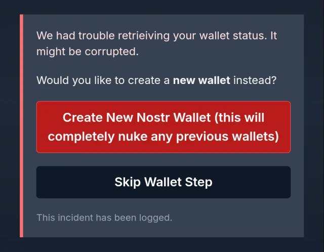 #吐槽josh (nprofile…9t5m) I can't create wallet, did I missing something?via Nostr@cxplay