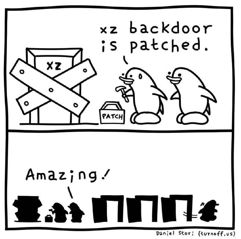 #吐槽----------------------nixCraft 🐧(@nixCraft@mastodon.social) says:xz backdoor by 