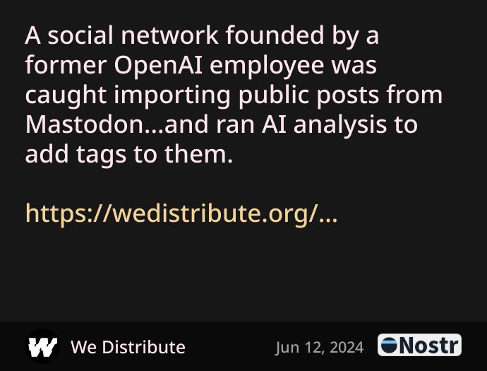 Short Text Note by We Distribute
