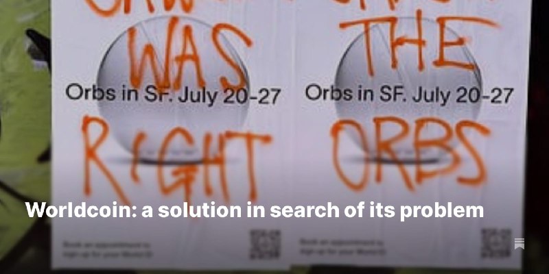 Worldcoin: a solution in search of its problem