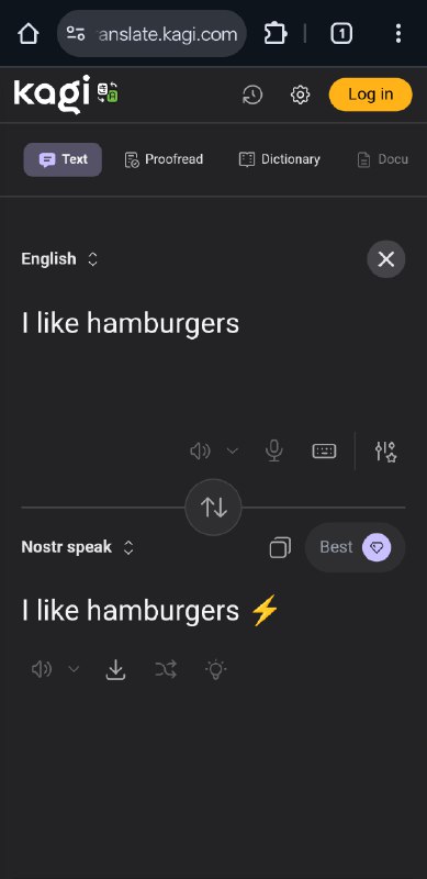 #吐槽Kagi Translate can use any social-styled language (only english)⚡