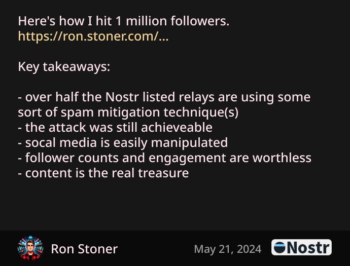 Short Text Note by Ron Stoner