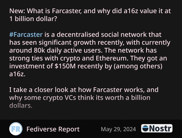 Short Text Note by Fediverse Report