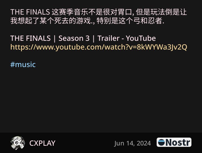 Short Text Note by CXPLAY