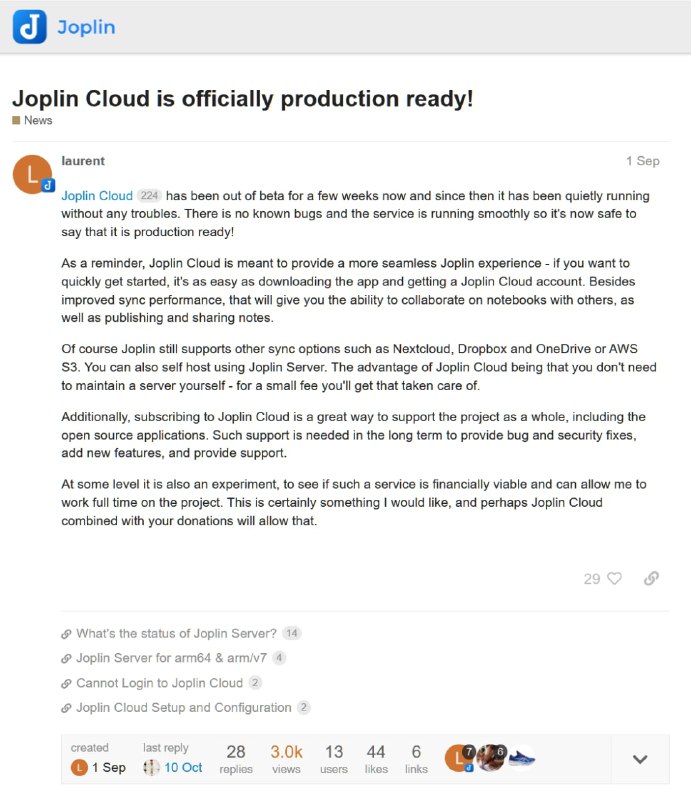 今天才知道 Joplin 的云同步服务 Joplin Cloud 九月份就已经正式发布了.🌚 好贵啊 #吐槽今天才知道 Joplin 的云同步服务 Joplin Cloud 九月份就已经正式发布了.🌚 好贵啊 #吐槽
