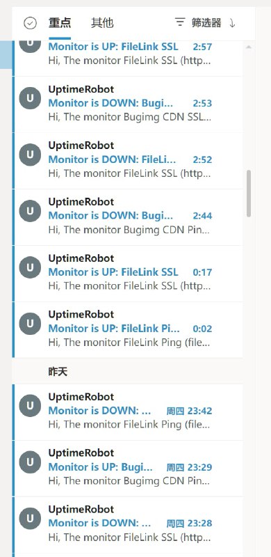 我他妈已经被这个 UptimeRobot 烦死了💩 #吐槽我他妈已经被这个 UptimeRobot 烦死了💩 #吐槽