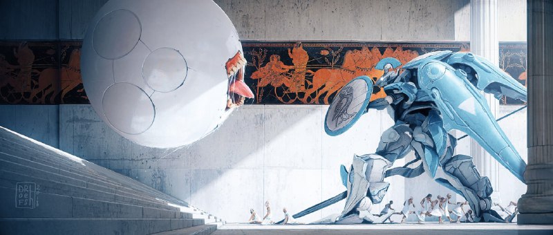 今天在群里看到的一组很棒的插画作品！ 随性讨论了一下对它们的一些内容猜想